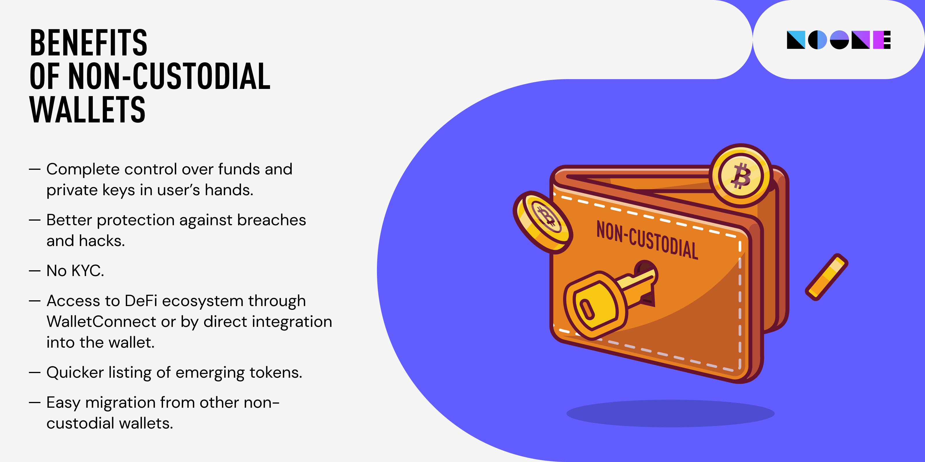 Benefits of non-custodial wallets